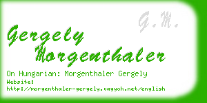 gergely morgenthaler business card